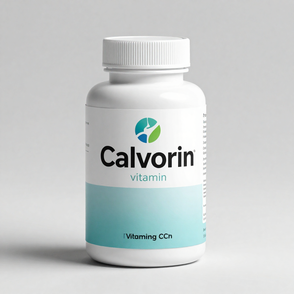 Calvorin Daily Balance Complex — white bottle of 30 capsules on a clean Scandinavian surface